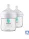 Philips Avent Natural Response Baby Milk Bottle 125ml, 2 Pack With Airfree Vent BPA Free For Newborn Babies