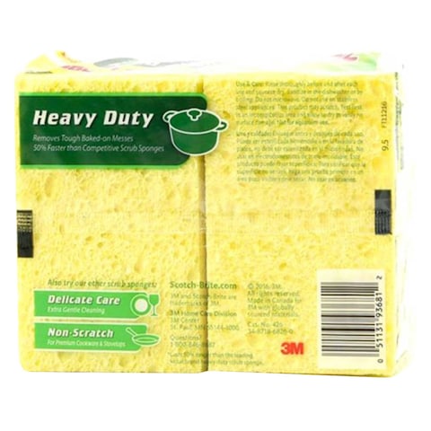 SCOTCH BRITE HEAVY DUTY SCRUB SPONGES 6 PC