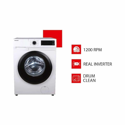 Toshiba 7kg 1200rpm Front Load Washing Machine White TW-H80S2A(Wk)