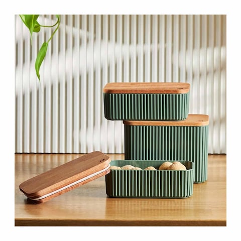 Karaca Massimo Storage Container Set - 3 Pieces - Green