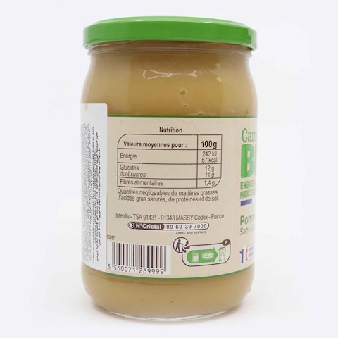Carrefour Bio Apple Puree 625g