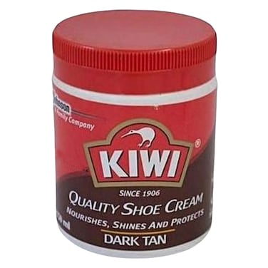 KIWI SHOE CREAM JAR DARKTAN 150ML