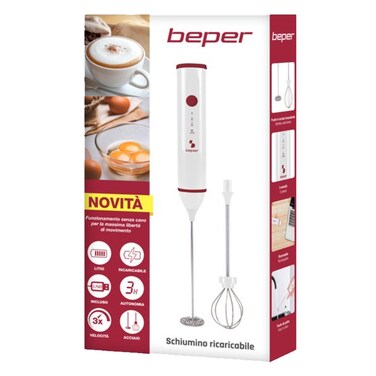 Beper Rechargeable Frother, With Whisk 3 Speeds