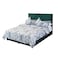 In House Cordoba Velvet Bed Frame - Single - 200x100 cm - Dark Green