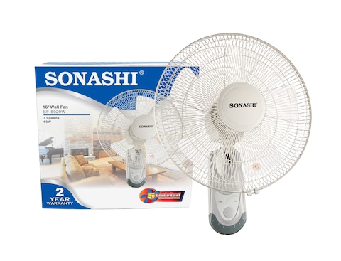 Sonashi Wall Mounted Fan 60W SF-8029W Grey