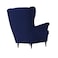 In House Chair King Velvet With Two Wings - Dark Blue - E3