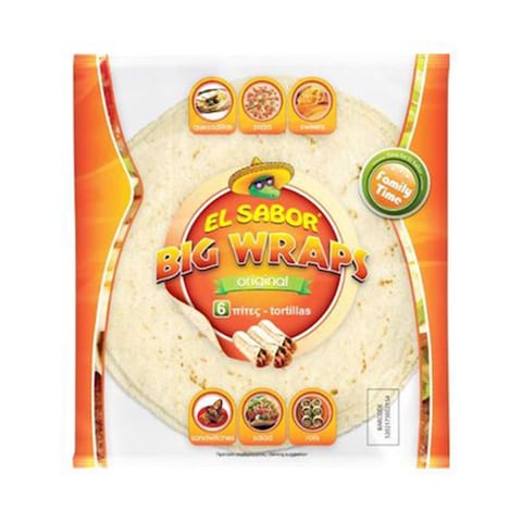 El Sabor 6 Tortillas Big Wraps 25 cm
