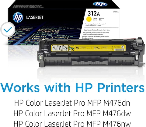 HP 312A Yellow Original Laserjet Toner Cartridge - Cf382A