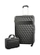 Morano 4-Pieces Luggage Trolley Bags Set (Black)