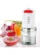 Alsaif-Elec Stainless Vegetables Chopper, 450W, White/Red (S7611)