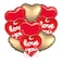 Party Time 9-Pieces 18inches Heart Shape Foil Balloons Valentines Day Balloons I Love You Heart Balloons Romantic Latex Balloons Photo Props for Wedding Anniversary Proposal - Valentine's Day Decorati