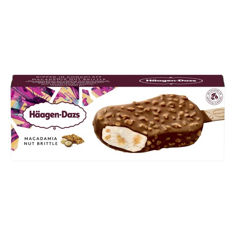 Buy Haagen-Dazs Macadamia Nut Brittle Stickbar 80ml in UAE