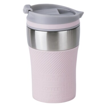 Nessan Double Wall Stainless Steel Vacuum Mug Pink 240ml