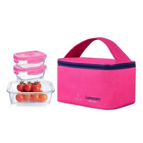 LUMINARC PURE BOX RECT 3PCLUNCH BAG