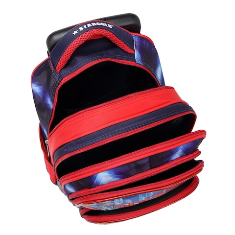 Baby Backpack 3Pcs For Baby Boys 1 lunch 1 Pencil Box And 1 Bag With Adjustable Strap For School 2 Wheels 14 Inch