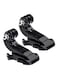 Generic - 2-Piece J Shaped Hook Buckle Fixture For GoPro Hero Action Camera Set Black