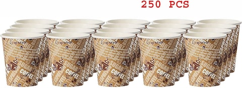 AL SAQER 250-Piece (5 SETTS) Paper Kahwa Cups 2.5oz-(Very Small)Disposable Tea Cups and Cawa cups