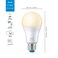 WiZ Smart Bulb Tunable White A60 LED Wi-Fi ( Compatible With Google Assistant, Alexa &amp; Siri)- 2 White Bulbs Bundle,  2 Years Warranty