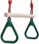 Rbwtoys Gymnastic Swing, Hanging Comfortable Grip With Rope, Wooden Monkey Bars For Backyard Swing Set RW-13139 Green