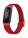Fitme حزام من النايلون لـ Fitbit Luxe أحمر