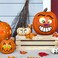 Woochic Halloween Pumpkin Decorating Stickers, Jack-O-Lantern Face Decals Kit For Pumpkins And Squashes, 60 Cute Expressions Crafts Stickers Treat Party Supplies Idea Gifts Kids