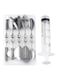 Generic 11-Piece 3D Floral Syringe Set Silver 120x25x25mm