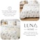 Luna Home Queen size 6 pieces, without filler, small green leaves design.