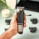 Geepas Digital Hair Clipper GTR56032, Hair Clipper With High Capacity Battery, High Performance Blade, Digital Display, Perfect For Home And Saloon Styling, Black - 2 Year Warranty