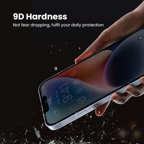 BRAVE Privacy Screen Protector for iPhone 13 Pro 2-Way Privacy Technology with Maximum Platinum Strength 9H Anti-Spy Tempered Glass Easy Installation Perfect Touch Sensitivity