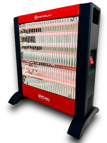 GVC Pro Halogen Electric Heater, 2 Halogen Heating Level, 1000 Watt, 50/60 Htz, Hvcht-1209
