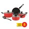Homeway Nonstick Cooking Set 8 Pieces Red