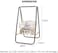 Yulan Hammock Chair With Stand Hanging Padded Indoor Swing, Easy To Assemble, Resistant Sturdy Metal Stand For Porch Patio Garden Swing Sets Random Cushion, Beige, Yl21527-596