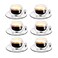 LIYING Double Wall Glass Teacup and Saucer Set -6 Pack &ndash; 75 ML Capacity &ndash; Crystal Clear Classic Design &ndash; Premium, Healthful Borosilicate Glass &ndash; Durable and Heat Resistant