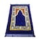 Fabienne Thick Foam Prayer Mat Anti-Slip Flannel Prayer Rug Printed 80 x 120 cm Royal Blue
