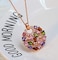 Aiwanto Colorful zircon necklace earrings set ladies jewelry three-piece