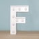 LED Marquee Letter Light Sign Wooden White (F) 25cm