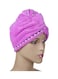 Generic 2-Piece Hair Drying Towel Blue/Pink 70X25Centimeter