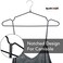 Red Dot Gift Metal Hangers Shirt Hangers Wire Hangers 40cm Strong Anti-Slip Hangers Space Saving Rubber Coated Hangers Heavy Duty Hangers (Black, 100)