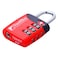 Tsa 3 Dial Combination Lock Red
