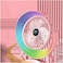 Multifunctional Colorful Desktop Small fan, Portable Floor Mounted Fan With Light, USB Charging Personal Fan, Air Circulation Fan, 5-light, Large Capacity Battery