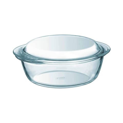 Pyrex Round Casserole - 3.2 Liters - Clear