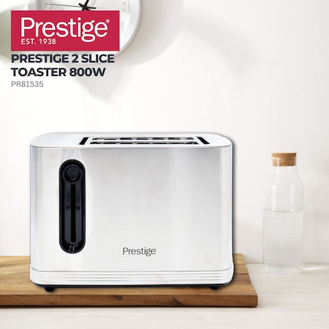 Prestige 2 Slice Touchscreen Toaster with Easy Touch Technology   Stainless Steel Wide Slot Toaster   Toaster with Digital Countdown Timer -  PR81535