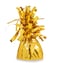 Party Time 1-Piece 5" Gold Metallic Wrapped Balloon Weights for Birthday Party Decoration - 137 grams