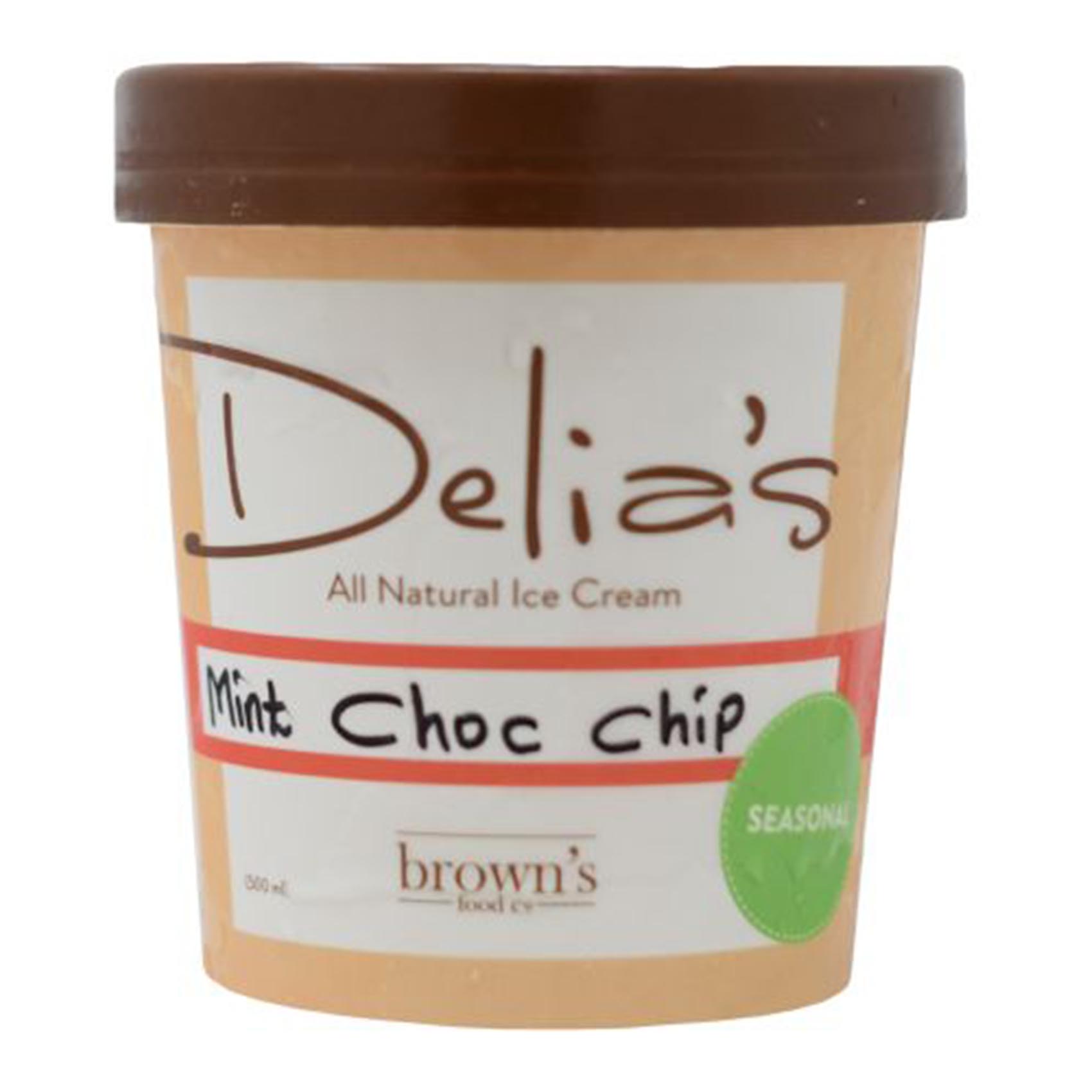 Delia&#39;s Natural Mint And Choco Ice Cream 500ml