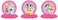 Amscan Princess Sparkle Mini Centerpieces 3-Pieces- Pink