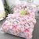 GOLDEN HOME  6-Piece Single Size Duvet Cover Set, 1 Duvet Cover + 1 Fitted Sheet + 4 Pillow Cases, Microfibre, Muesli