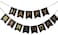 Party Propz Happy Birthday Banner Bunting Flag For Birthday Party Decoration - Black (Pack Of 1)