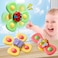 ESSEN 3pcs Suction Cup Fidget Spinner Toy For Baby Toddler Kids