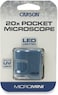 Carson MicroMini 20x LED Lighted Pocket Microscope With Built-In UV And LED Flashlight - Blue
