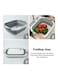 Generic Multi-Function 3-in-1 Foldable Collapsible Cutting Board Grey/White 40x30x25centimeter